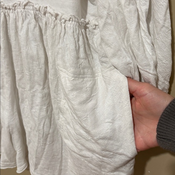 Free People White Short Romper with Balloon Sleeves - Picture 4 of 8